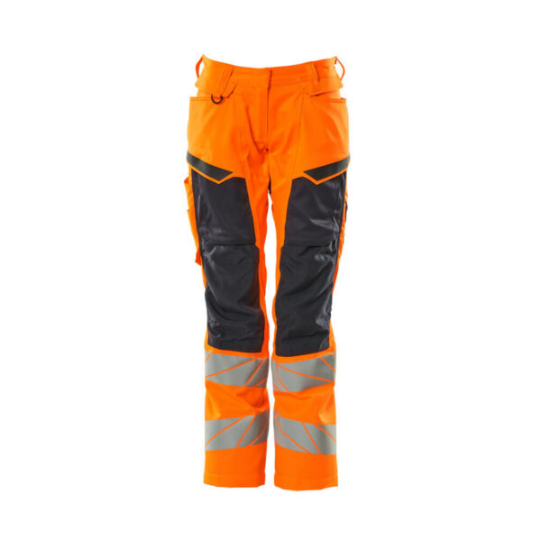 MASCOT Hose mit Knietaschen ACCELERATE SAFE in Hi-vis Orange/Schwarzblau, Vorderansicht