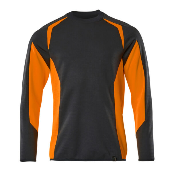 MASCOT Sweatshirt ACCELERATE SAFE in Schwarzblau/Hi-vis Orange, Vorderansicht
