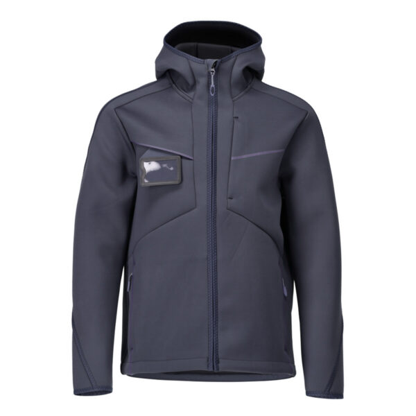 MASCOT Softshelljacke mit Kapuze CUSTOMIZED in Schwarzblau, Vorderansicht