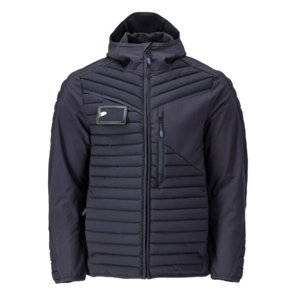 MASCOT Jacke mit Kapuze CUSTOMIZED in Schwarzblau, Vorderansicht