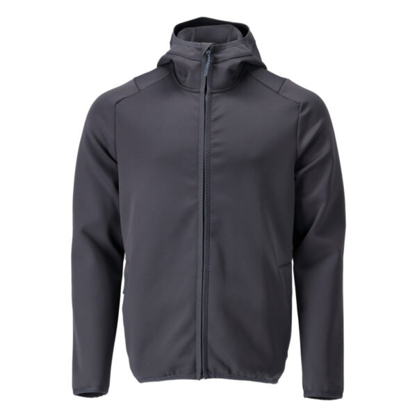 MASCOT Fleecejacke mit Kapuze CUSTOMIZED in Schwarzblau, Vorderansicht