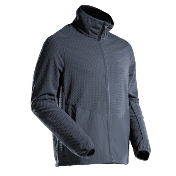 MASCOT Microfleece Pullover mit Reißverschluss CUSTOMIZED in Schwarzblau, Vorderansicht