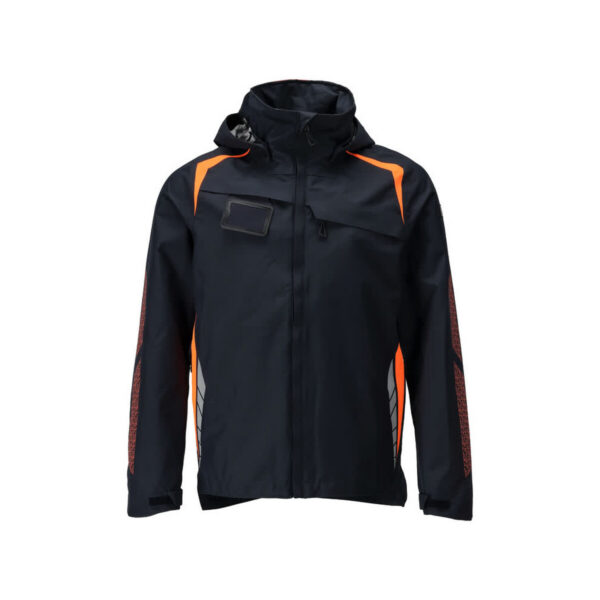 MASCOT Hardshelljacke ACCELERATE SAFE in Schwarzblau/Hi-vis Orange, Vorderansicht