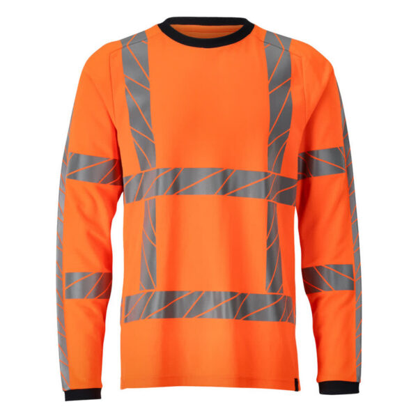 MASCOT Langarmshirt ACCELERATE SAFE in Hi-vis Orange, Vorderansicht