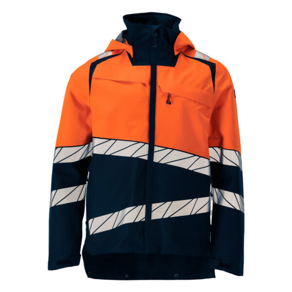 MASCOT Hardshelljacke ACCELERATE SAFE in Schwarzblau/Hi-vis Orange, Vorderansicht