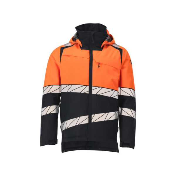 MASCOT Winterjacke ACCELERATE SAFE in Schwarzblau/Hi-vis Orange, Vorderansicht