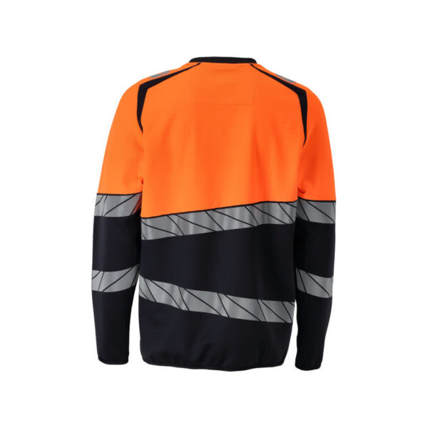 MASCOT-25084-781-schwarzblau-hi-vis-orange-back - Toolcon.works MASCOT Sweatshirt ACCELERATE SAFE 25084-781