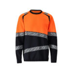 MASCOT-25084-781-schwarzblau-hi-vis-orange-front - Toolcon.works MASCOT Sweatshirt ACCELERATE SAFE 25084-781
