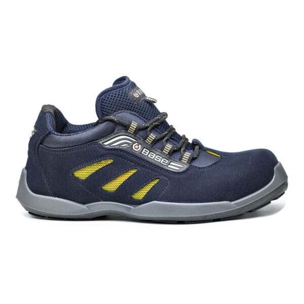 Base Sicherheitshalbschuh Frisbee ESD S1PS in blau/gelb