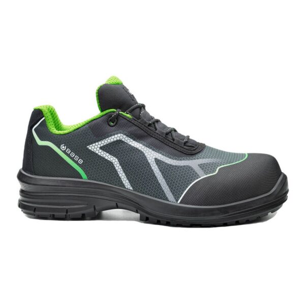 Base Sicherheitshalbschuh Oren S3 in schwarz/grün