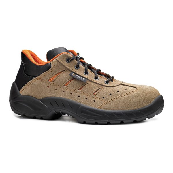 Base Sicherheitshalbschuh Paddington S1P in beige/orange