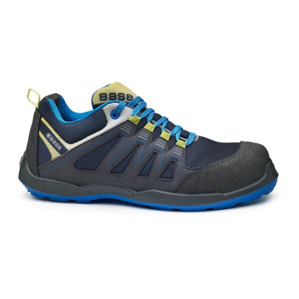 Base Sicherheitshalbschuh Paddle S1P in marine/gelb
