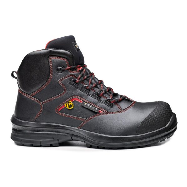 Base Sicherheitshochschuh Matar Top ESD S3S in schwarz/rot
