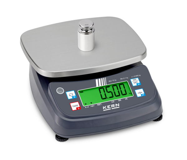 KERN IP-geschützte Tischwaage FPB 3K-4 – Ansicht 2 - Toolcon.works KERN IP-geschützte Tischwaage 15 kg