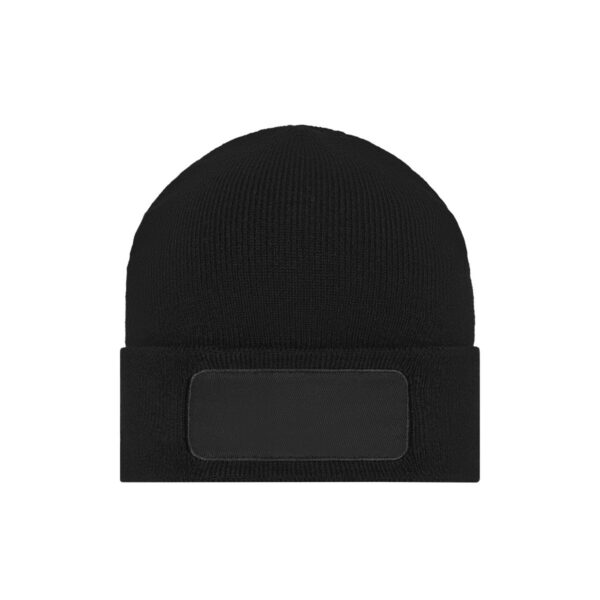 myrtle beach Strickmütze mit Patch MB7403 in schwarz