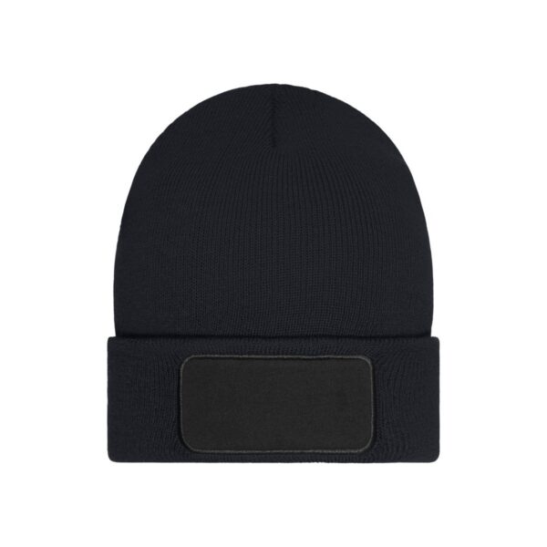 myrtle beach Strickmütze mit Patch Thinsulate™ MB7407 in schwarz