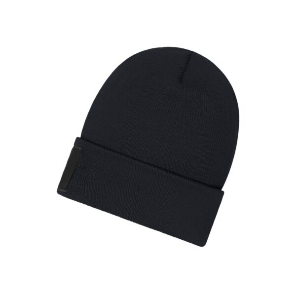 myrtle beach Strickmütze mit Patch Thinsulate™ MB7407 – schwarz Detail 1 - Toolcon.works myrtle beach Strickmütze mit Patch Thinsulate™