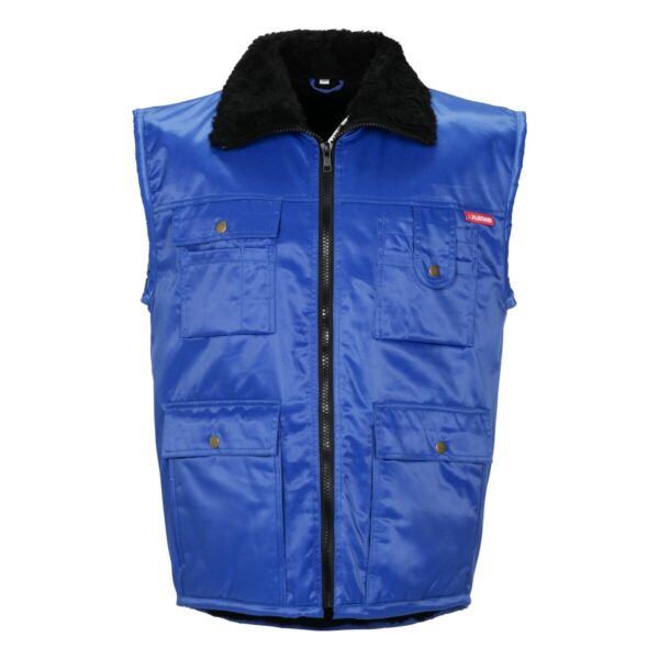 PLANAM Outdoor Gletscher Piloten Weste in kornblumenblau, front