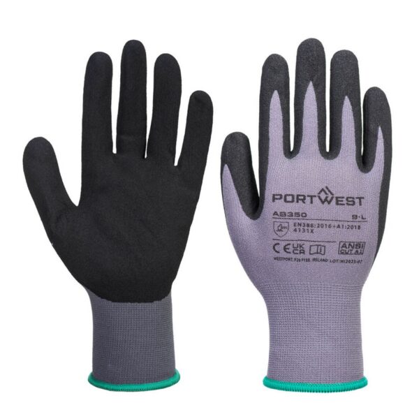 Portwest Montagehandschuh Grip 15 Nitril AB350 in Grau/Schwarz