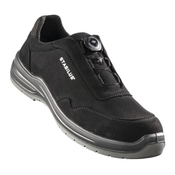 Stabilus Sicherheitshalbschuh Jorden low black twist ESD S3 in schwarz, Seitenansicht