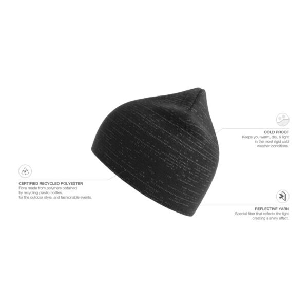 Atlantis Shine Beanie reflektierend – Maße - Toolcon.works Atlantis Shine Beanie reflektierend