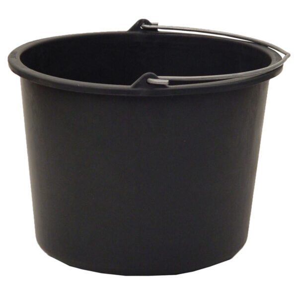 Baueimer schwarz, schwere Ausführung