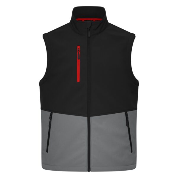 James & Nicholson Workwear Softshellweste JN1888 in schwarz/metallgrau