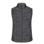 James & Nicholson Strickfleece-Hybridweste Damen JN739 – grau meliert/anthrazit meliert - Toolcon.works James & Nicholson Strickfleece-Hybridweste Damen JN739