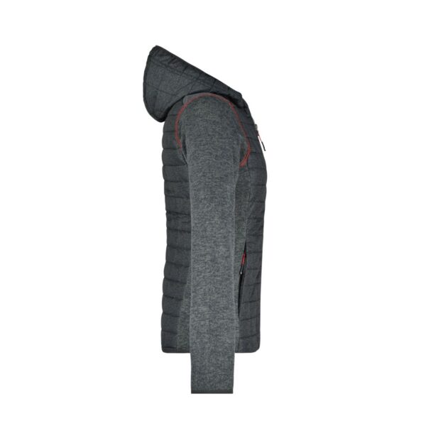 James & Nicholson Strickfleece-Hybridjacke mit Kapuze Damen JN771