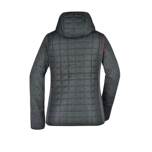 James & Nicholson Strickfleece-Hybridjacke mit Kapuze Damen JN771