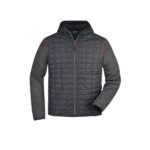 James & Nicholson Strickfleece-Hybridjacke mit Kapuze JN772