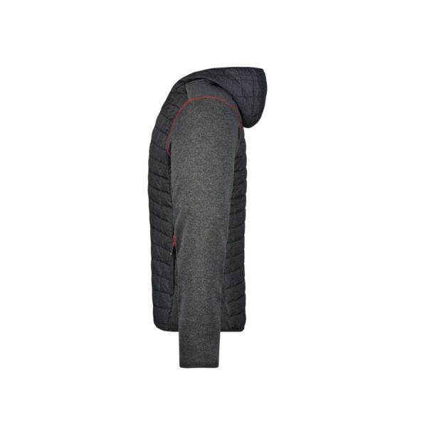 James & Nicholson Strickfleece-Hybridjacke mit Kapuze JN772