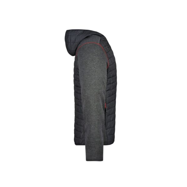 James & Nicholson Strickfleece-Hybridjacke mit Kapuze JN772