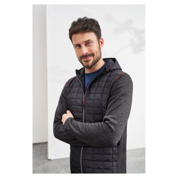 James & Nicholson Strickfleece-Hybridjacke mit Kapuze JN772