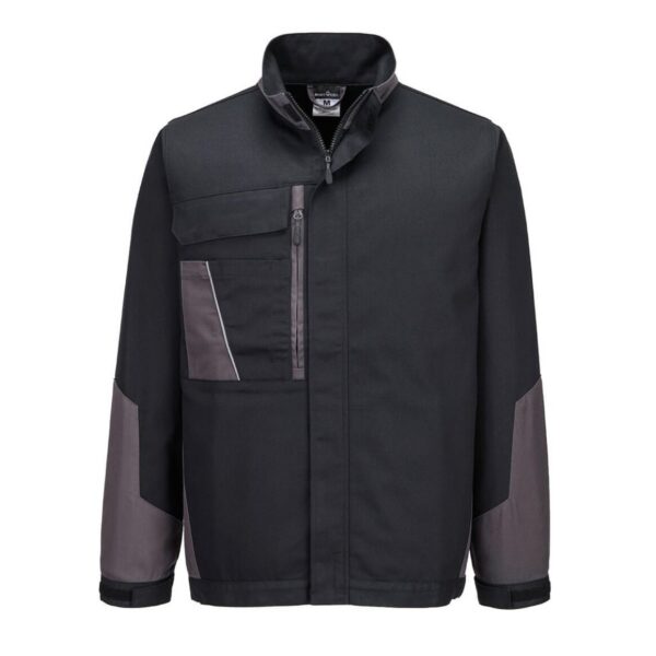 Portwest WX1 Zweifarbige Arbeitsjacke aus Baumwolle CD110 – besonders günstig in schwarz/grau