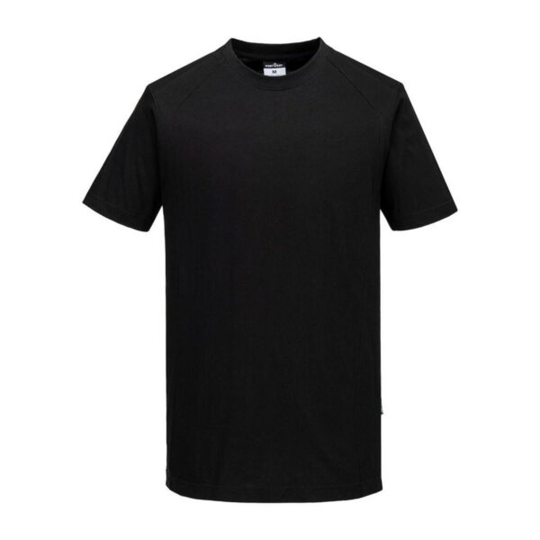Portwest WX2 Leichtes Baumwoll-T-Shirt kurzarm CD811 in schwarz