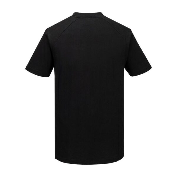 Portwest WX2 Leichtes Baumwoll-T-Shirt kurzarm CD811 – schwarz Rückseite - Toolcon.works Portwest WX2 Leichtes Baumwoll-T-Shirt kurzarm