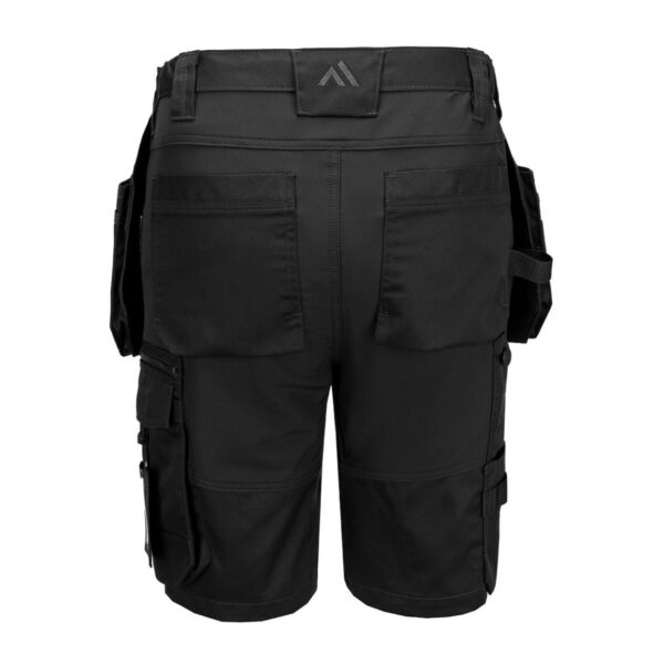 Portwest WX2 Eco Handwerker Shorts CD842 – schwarz Rückseite - Toolcon.works Portwest WX2 Eco Handwerker Shorts CD842