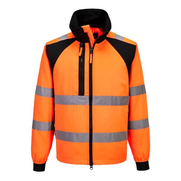 Portwest WX2 Eco Warnschutz Arbeitsjacke CD861 in Hi-vis Orange/Schwarz
