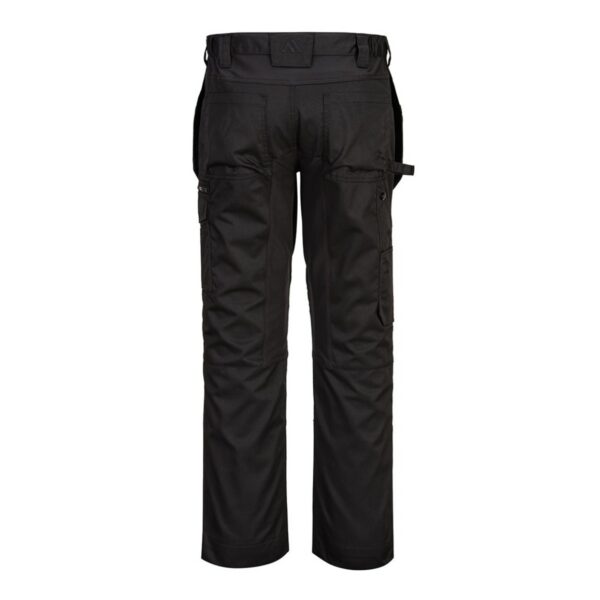 Portwest WX2 Eco Stretch Bundhose mit Holstertaschen CD883 – schwarz Rückseite - Toolcon.works Portwest WX2 Eco Stretch Bundhose mit Holstertaschen