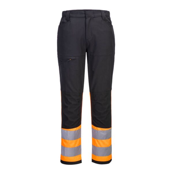 Portwest WX2 Eco Hi-Vis Service Bundhose Klasse 1 CD888 in Hi-vis Orange/Schwarz