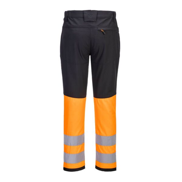 Portwest WX2 Eco Hi-Vis Service Bundhose Klasse 1 CD888 – Hi-vis Orange/Schwarz Rückseite - Toolcon.works Portwest WX2 Eco Hi-Vis Service Bundhose Klasse 1