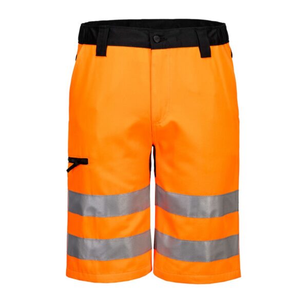 Portwest WX2 Eco Hi-Vis Shorts CD899 in Hi-vis Orange/Schwarz